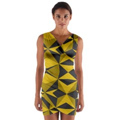 Abstract Pattern Geometric Backgrounds   Wrap Front Bodycon Dress by Eskimos