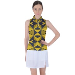 Abstract Pattern Geometric Backgrounds   Women s Sleeveless Polo Tee by Eskimos