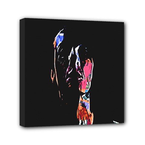 Rebel | Abstract Portrait Mini Canvas 6  X 6  (stretched) by strictlyabstract