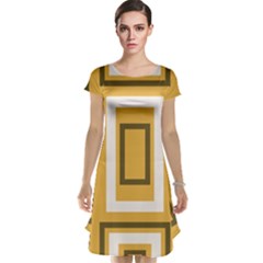 Abstract Pattern Geometric Backgrounds   Cap Sleeve Nightdress by Eskimos