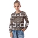 Abstract pattern geometric backgrounds   Kids  Long Sleeve Tee with Frill  View1