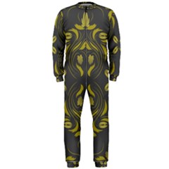 Folk Flowers Print Floral Pattern Ethnic Art Onepiece Jumpsuit (men) by Eskimos