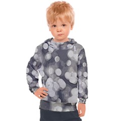 Gray Circles Of Light Kids  Hooded Pullover by DimitriosArt