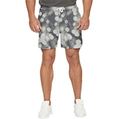 Gray Circles Of Light Men s Runner Shorts by DimitriosArt