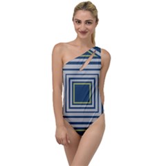 Abstract Pattern Geometric Backgrounds   To One Side Swimsuit by Eskimos