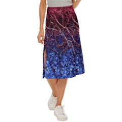 Autumn Fractal Forest Background Midi Panel Skirt by Amaryn4rt