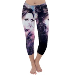 Sakura Girl Capri Winter Leggings  by MRNStudios