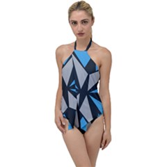 Abstract Pattern Geometric Backgrounds   Go With The Flow One Piece Swimsuit by Eskimos