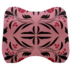 Floral Folk Damask Pattern  Velour Head Support Cushion by Eskimos