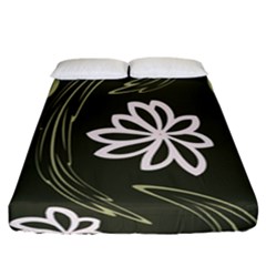 Folk Flowers Print Floral Pattern Ethnic Art Fitted Sheet (california King Size) by Eskimos