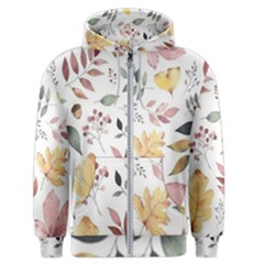 Flowers Pattern Men s Zipper Hoodie by Sparkle