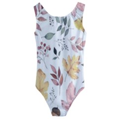 Flowers Pattern Kids  Cut-out Back One Piece Swimsuit by Sparkle