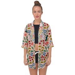 Floral Open Front Chiffon Kimono by Sparkle