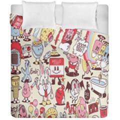 Retro Food Duvet Cover Double Side (california King Size) by Sparkle