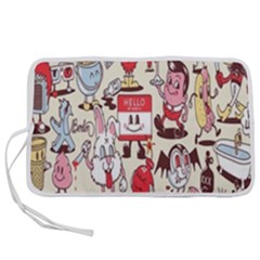 Retro Food Pen Storage Case (l) by Sparkle