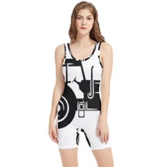 Black-farm-tractor-cut Women s Wrestling Singlet by DinzDas