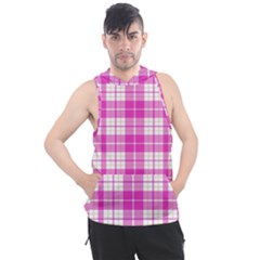 Pink Tartan Men s Sleeveless Hoodie by tartantotartanspink