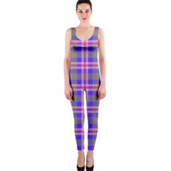 Tartan Purple One Piece Catsuit by tartantotartanspink