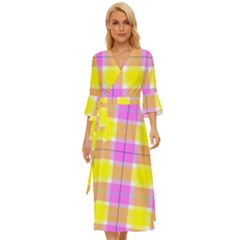 Pink Tartan-8 Midsummer Wrap Dress by tartantotartanspink2