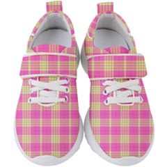 Pink Tartan 4 Kids  Velcro Strap Shoes by tartantotartanspink2