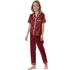 Wallace Modern Kids  Satin Short Sleeve Pajamas Set by tartantotartansred