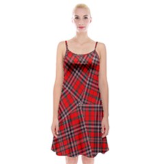 Macfarlane Modern Heavy Tartan Spaghetti Strap Velvet Dress by tartantotartansallreddesigns