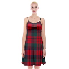 Macduff Modern Tartan Spaghetti Strap Velvet Dress by tartantotartansallreddesigns