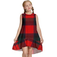 Macduff Modern Tartan 2 Kids  Frill Swing Dress by tartantotartansallreddesigns