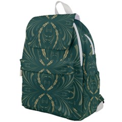 Floral Folk Damask Pattern Fantasy Flowers  Top Flap Backpack by Eskimos