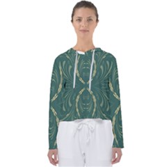 Floral Folk Damask Pattern Fantasy Flowers  Women s Slouchy Sweat by Eskimos