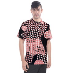 Abstrait Effet Formes Noir/rose Men s Polo Tee by kcreatif