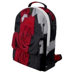 Roses Rouge Fleurs Flap Pocket Backpack (small) by kcreatif