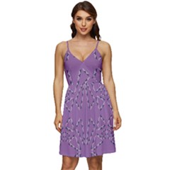 Abstract Pattern Geometric Backgrounds   V-neck Pocket Summer Dress  by Eskimos