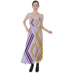 Abstract Geometric Design    Tie Back Maxi Dress by Eskimos