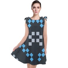 Abstract Pattern Geometric Backgrounds   Tie Up Tunic Dress by Eskimos