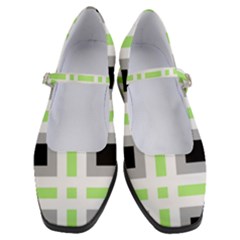 Agender Flag Plaid Women s Mary Jane Shoes by WetdryvacsLair