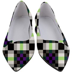 Agender Flag Plaid With Difference Women s Block Heels  by WetdryvacsLair