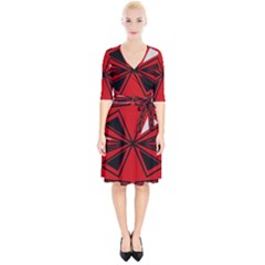 Abstract Pattern Geometric Backgrounds   Wrap Up Cocktail Dress by Eskimos