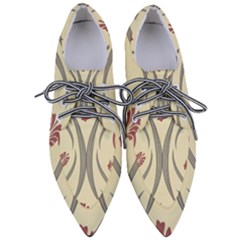 Folk Flowers Print Floral Pattern Ethnic Art Pointed Oxford Shoes by Eskimos