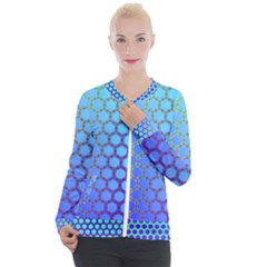 Hex Circle Points Vaporwave Three Casual Zip Up Jacket by WetdryvacsLair