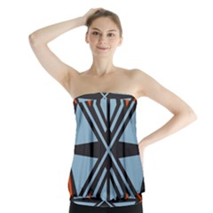 Abstract Geometric Design    Strapless Top by Eskimos