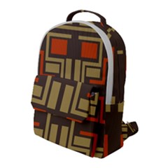 Abstract Geometric Design    Flap Pocket Backpack (large) by Eskimos