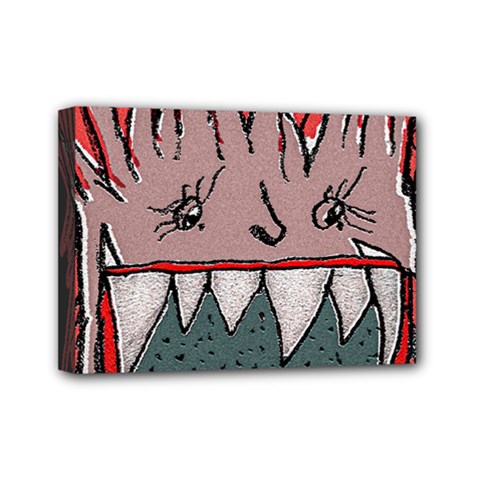 Evil Monster Close Up Portrait Mini Canvas 7  X 5  (stretched) by dflcprintsclothing