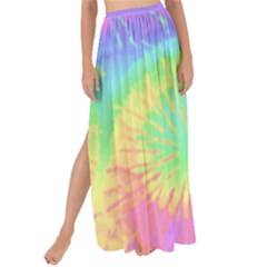 Tie Dye 1 W/purple Maxi Chiffon Tie-up Sarong by whatiseebydawne