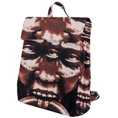 Creepy Head Portrait Artwork Flap Top Backpack by dflcprintsclothing
