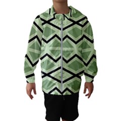 Abstract Pattern Geometric Backgrounds Kids  Hooded Windbreaker by Eskimos