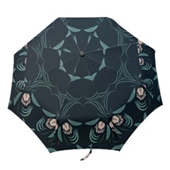 Folk Flowers Floral Art Print Flowers Abstract Art  Folding Umbrellas by Eskimos