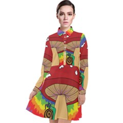 Wizard Snail Long Sleeve Chiffon Shirt Dress by steampunkbabygirl