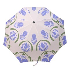 Folk Flowers Print Floral Pattern Ethnic Art Folding Umbrellas by Eskimos