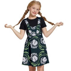 Folk Flowers Print Floral Pattern Ethnic Art Kids  Apron Dress by Eskimos